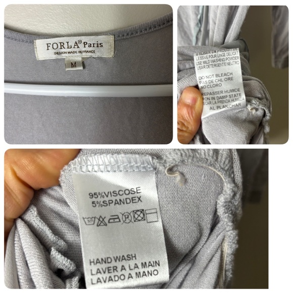 Forla Paris gray ruffles with shell detail feminine midi dress - Picture 10 of 12